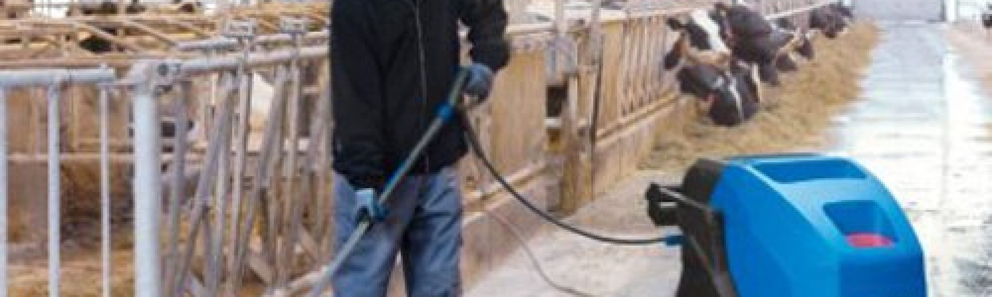 Nilfisk MH 4m Pressure Washer used on a Farm